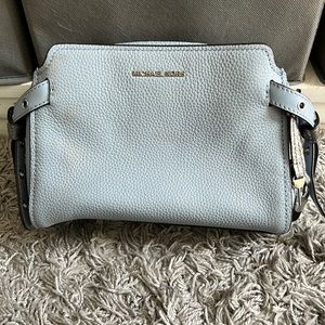 Michael Kors Crossbody Light Blue with Silver Accents
